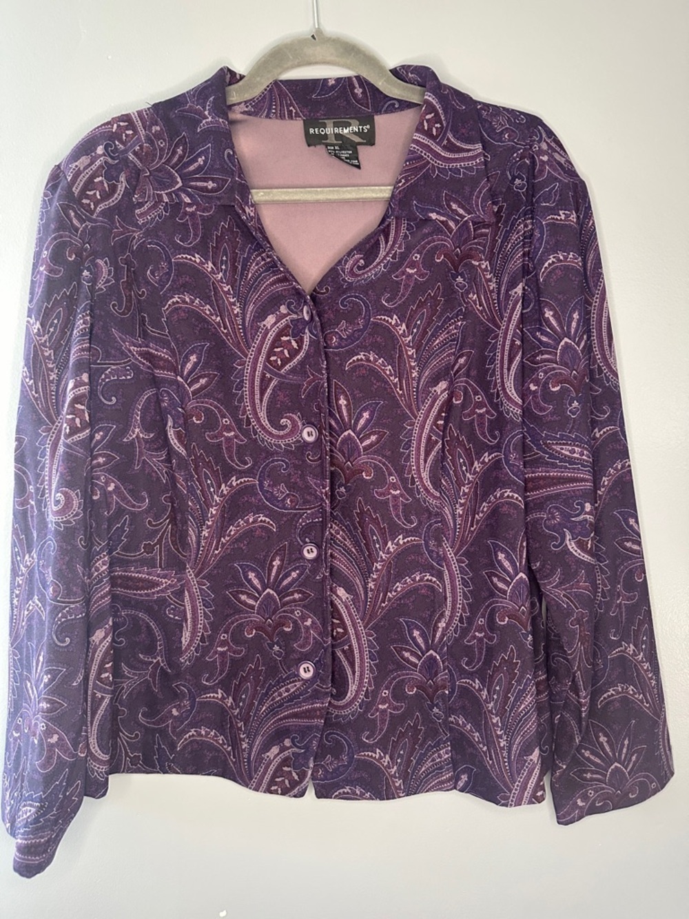 Requirements Blazer Women XL paisley print blazer classic old money office work